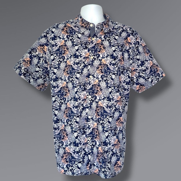 Nautica Men’s XL Classic Fit Stretch Pineapple Shirt Resort Cruise Vacation - Picture 2 of 13